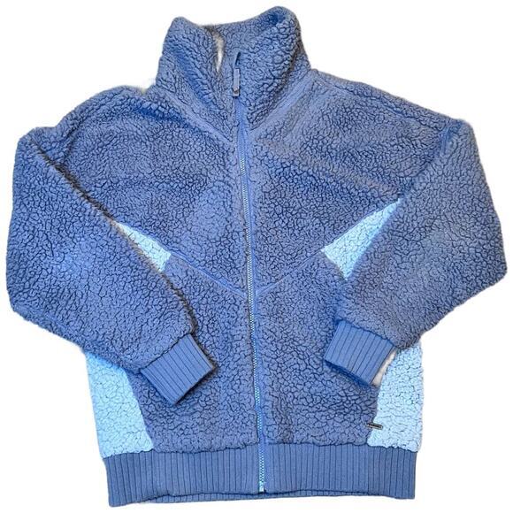 PRANA Permafrost Zip Up Sherpa Fleece Mock Neck Jacket Small ( J-285) - Picture 2 of 8